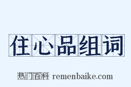 住心品组词是什么意思的图片